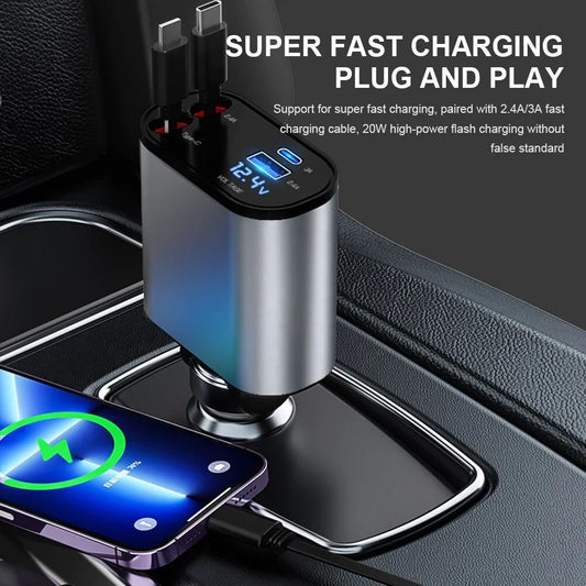 4 in 1 Retractable Charger